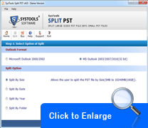 split outlook pst application